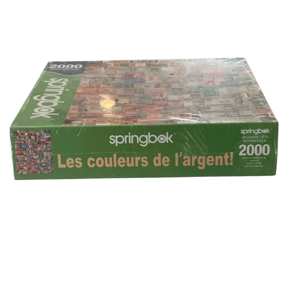 Springbok‎ Puzzle 2007 Color of Money World Currency 2000 Piece 34x42.5in Sealed